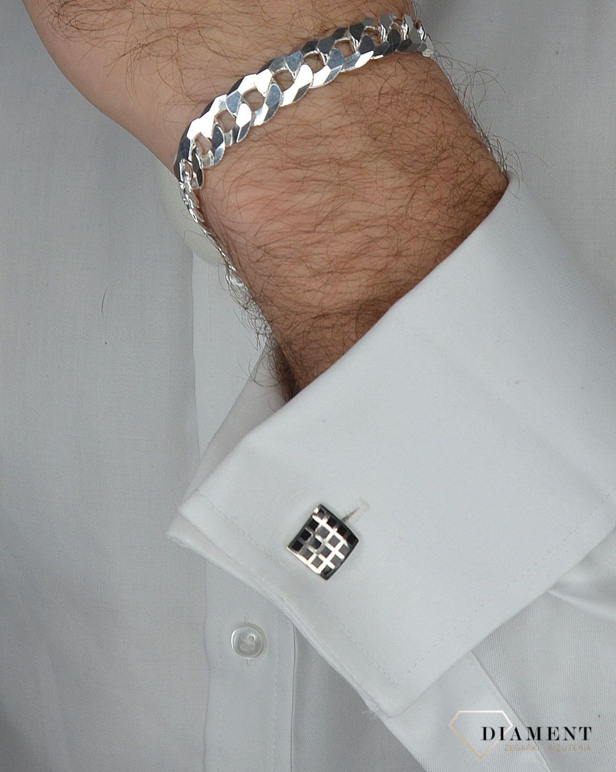 Bransoletka srebrna męska 925 Pancerka DIA-BRA-2085-300-925 11mm.jpg